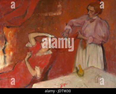 Edgar Degas - Combing the Hair ('La Coiffure') Stock Photo
