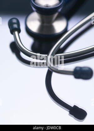 Close up of stethoscope on counter Stock Photo