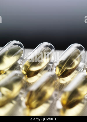 Close up of pills in blister pack Stock Photo