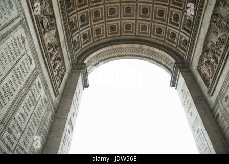 Under Arc de Triomphe, Paris, France Stock Photo