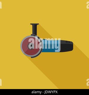 Angle grinder flat icon Stock Vector