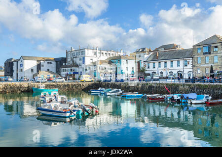 Falmouth cornwall falmouth uk Boats in the harbour Custom House Quay Falmouth Cornwall England GB UK Europe Stock Photo