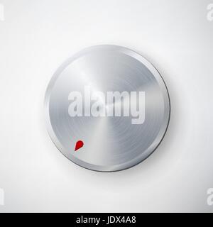 Dial Knob Vector. Global Swatches. Realistic Plastic Button. Abstract Technology Template. Stock Vector