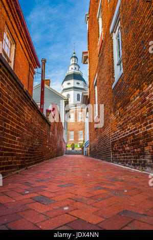 Annapolis, Maryland, USA view of the Maryland State House. Stock Photo