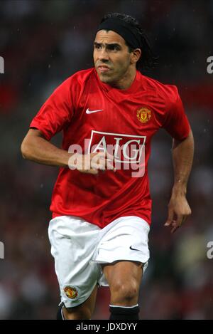 CARLOS TEVEZ MANCHESTER UNITED FC OLD TRAFFORD MANCHESTER ENGLAND 06 August 2008 Stock Photo