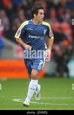 PETER WHITTINGHAM CARDIFF CITY FC BLOOMFIELD ROAD BLACKPOOL ENGLAND 04 October 2008 Stock Photo