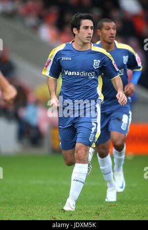 PETER WHITTINGHAM CARDIFF CITY FC BLOOMFIELD ROAD BLACKPOOL ENGLAND 04 October 2008 Stock Photo