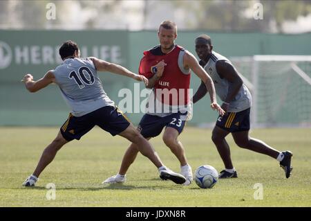 DAVID BECKHAM LANDON DONOVAN LOS ANGELES GALAXY CARSON CA USA 21 October 2008 Stock Photo