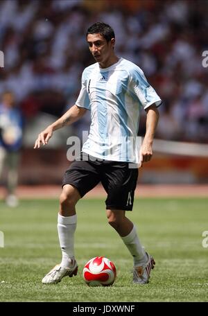 Angel Di Maria at the 2008 Olympic Games in a game against the ...