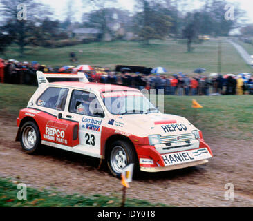 MG Metro 6R4, T.Teesdale. 1986 RAC Rally Stock Photo