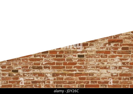 Brick orange wall with white blank space for text Stock Photo