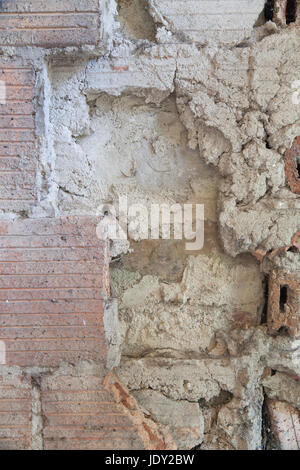 Abstract red and white background bricks and concrete gritty texture. Stock Photo