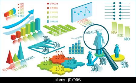 Set with infographics. Data and information visualization. Template. Stock vector.Design vector and marketing icons  for workflow layout, diagram, ann Stock Vector