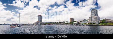 License available at MaximImages.com - Panoramic view of Nanaimo Waterfront harbour Vancouver Island, British Columbia, Canada Stock Photo