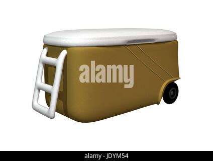 3D digital render of a cooler isolated on white background Stock Photo