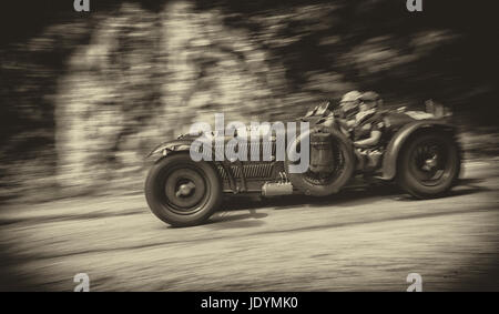 ALFA ROMEO 8C 2900 BOTTICELLA 1936 on an old racing car in rally Mille Miglia 2017 the famous italian historical race (1927-1957) on May 19 2017 Stock Photo