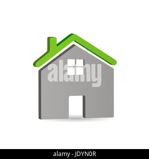 Home icon vector illustration isolated on a white background Stock Photo