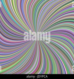 Colorful swirl background from curved spiral rays Stock Vector
