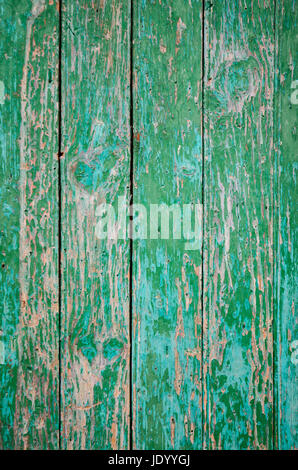 Part of a old woodboard texture painted on green. Stock Photo