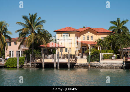 Luxurious mansion on Star Island in Miami, Florida, USA Stock Photo