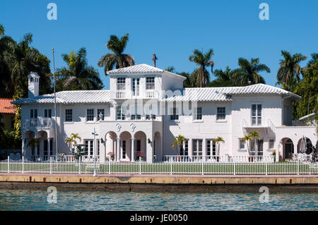 Luxurious mansion on Star Island in Miami, Florida, USA Stock Photo