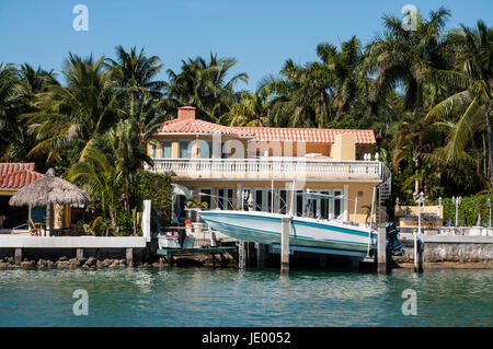 Luxurious mansion on Star Island in Miami, Florida, USA Stock Photo