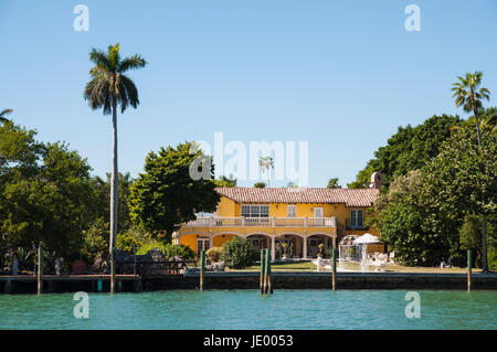 Luxurious mansion on Star Island in Miami, Florida, USA Stock Photo