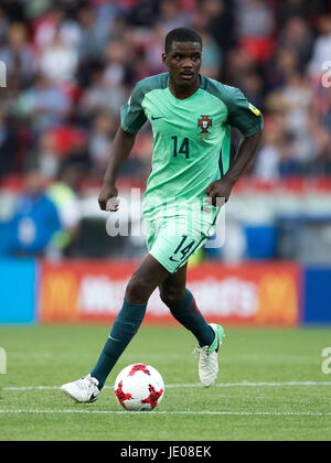 Moscow, Russia. 21st June, 2017. Portugal's William in action during the preliminary stage group A match between Russia and Portugal in the Spartak Stadium in Moscow, Russia, 21 June 2017. Photo: Marius Becker/dpa/Alamy Live News Stock Photo