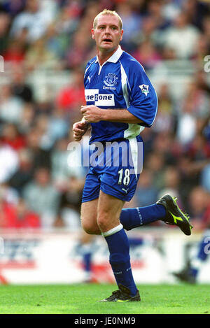 PAUL GASCOIGNE EVERTON FC MIDDLESBROUGH BT CELLNET RIVERSIDE STADIUM 09 September 2000 Stock Photo