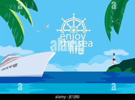 Enjoy the sea life Stock Vector