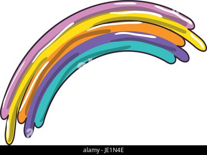 isolated cute rainbow Stock Vector