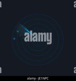 Realistic radar illustration Stock Vector