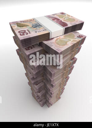 Mexican Pesos Tower Stock Photo