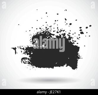 Black ink spray stains on white background . Vector illustration EPS10 Stock Vector