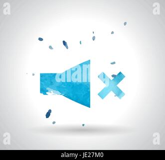 watercolor Speaker vector icon on white background . Vector illustration EPS10 Stock Vector