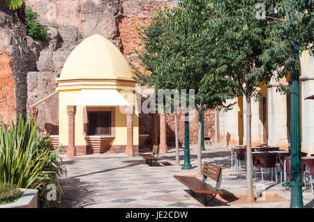 Part of Silves Town Square with Moorish architecture situated below city hall Stock Photo