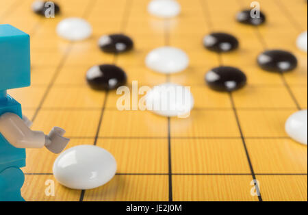 robot playing GO Stock Photo