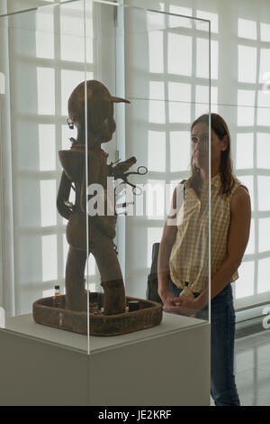 Visitors to the Grayson Perry exhibition at the Serpentine gallery in London,England,UK Stock Photo