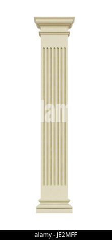Rectangular stone column isolated on white - rendering Stock Photo - Alamy