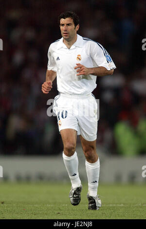 LUIS FIGO REAL MADRID CF HAMPDEN PARK GLASGOW 15 May 2002 Stock Photo