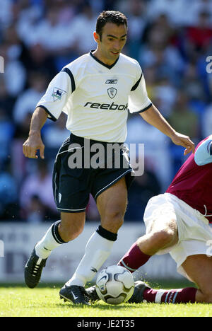 YOURI DJORKAEFF BOLTON WANDERERS FC REEBOK STADIUM BOLTON 01 September 2002 Stock Photo