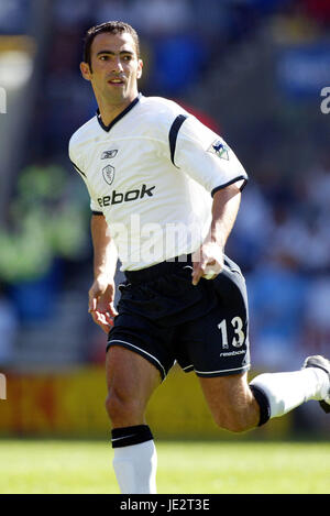 YOURI DJORKAEFF BOLTON WANDERERS FC REEBOK STADIUM BOLTON 01 September 2002 Stock Photo