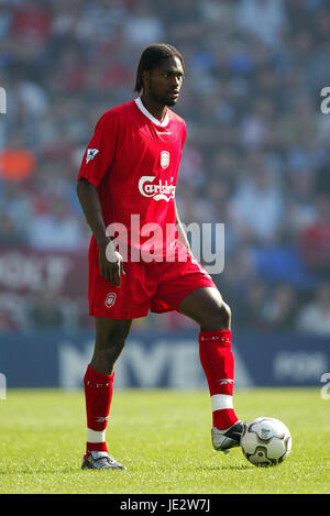 SALIF DIAO LIVERPOOL FC REEBOK STADIUM BOLTON BOLTON 16 September 2002 Stock Photo