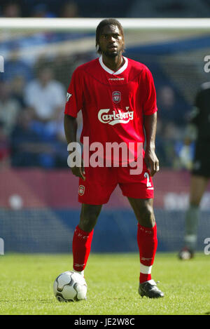 SALIF DIAO LIVERPOOL FC REEBOK STADIUM BOLTON BOLTON 16 September 2002 Stock Photo