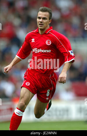 SZILARD NEMETH MIDDLESBROUGH FC RIVERSIDE MIDDLESBROUGH ENGLAND 21 September 2002 Stock Photo