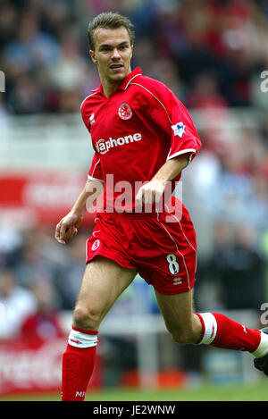 SZILARD NEMETH MIDDLESBROUGH FC RIVERSIDE MIDDLESBROUGH ENGLAND 21 September 2002 Stock Photo