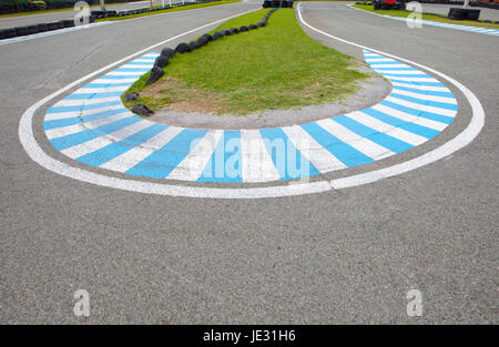 Karting circuit turn on a empty open-air race car circuit Stock Photo