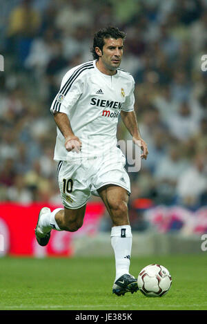 LUIS FIGO REAL MADRID CF SANTIAGO BERNABEU MADRID 13 September 2003 Stock Photo