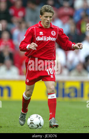 JUNINHO MIDDLESBROUGH FC RIVERSIDE STADIUM MIDDLESBROUGH ENGLAND 03 May 2003 Stock Photo