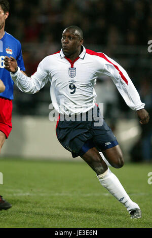 EMILE HESKEY ENGLAND & LIVERPOOL FC RHEINPARK STADIUM VADUZ LIECHTENSTEIN 29 March 2003 Stock Photo